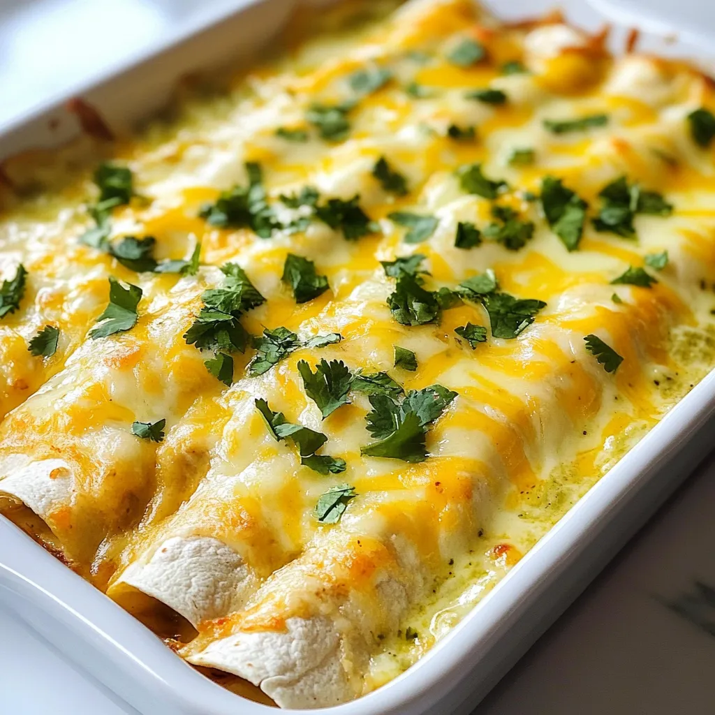 Creamy White Chicken Enchiladas Flavorful Dinner Idea