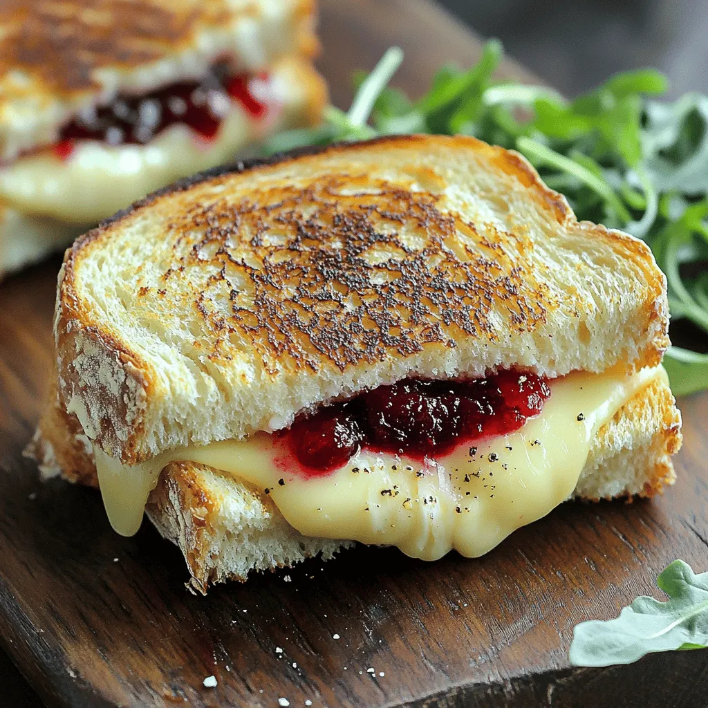 Cranberry, Brie, and Prosciutto Grilled Cheese Delight