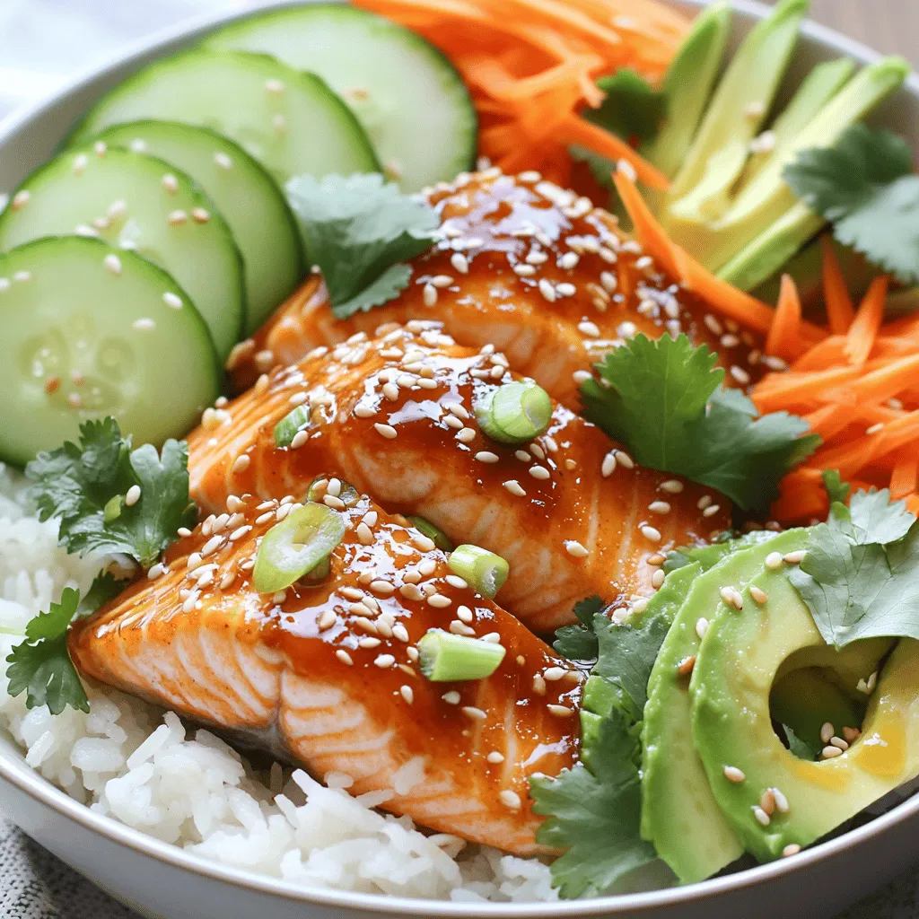 Spicy Honey Salmon Rice Bowls Easy Delightful Meal