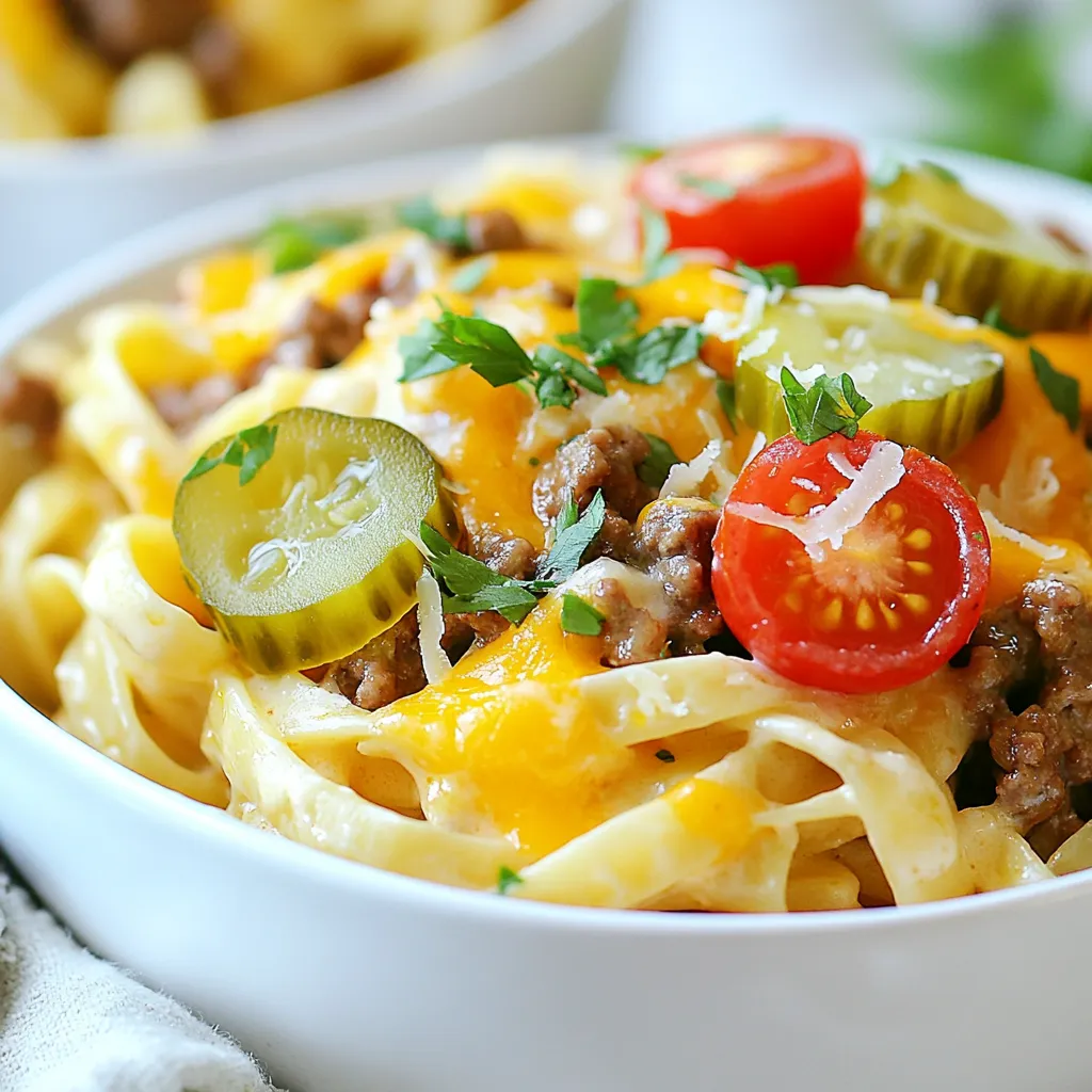Loaded Cheeseburger Alfredo Pasta Flavorful and Rich Meal