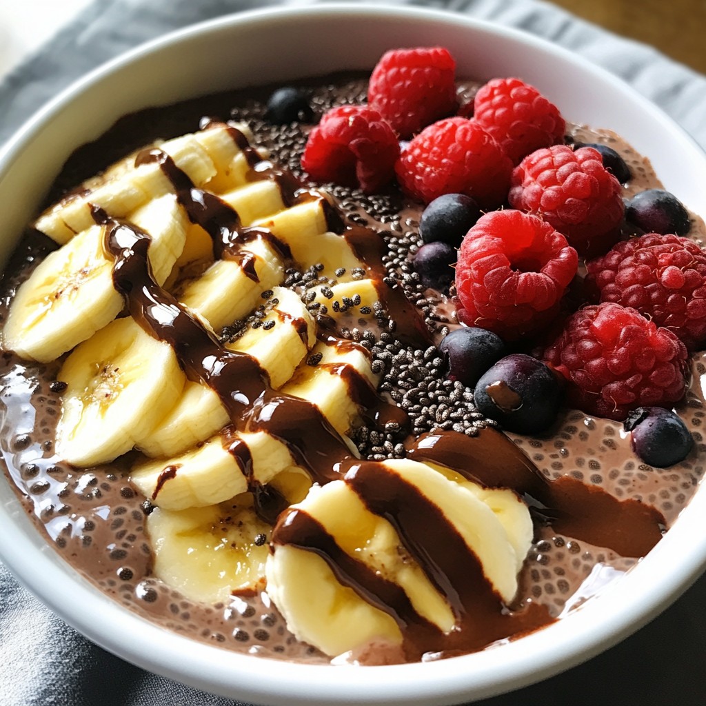 High Protein Chocolate Chia Pudding Delight