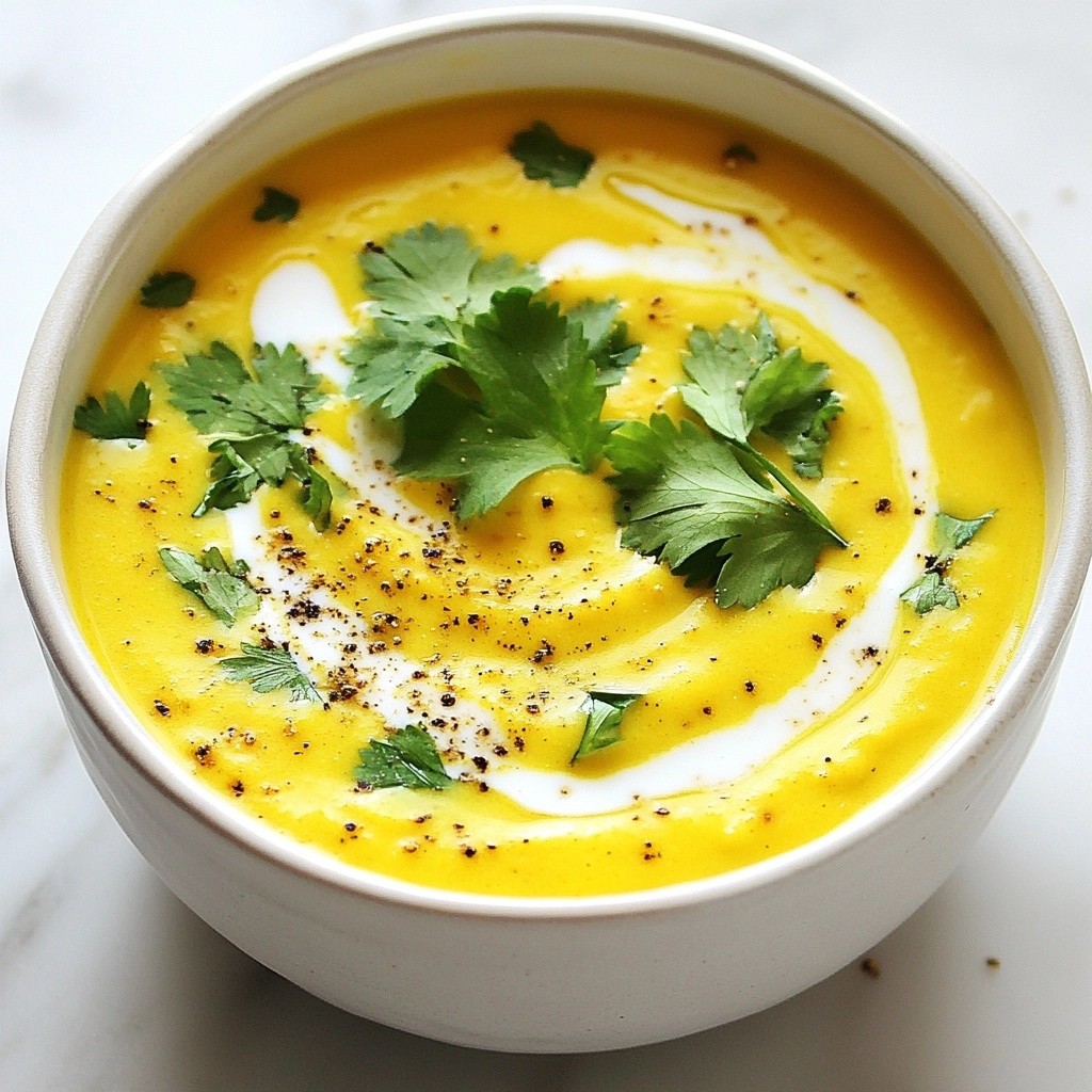 Creamy Cauliflower and Turmeric Soup with Coconut Delight