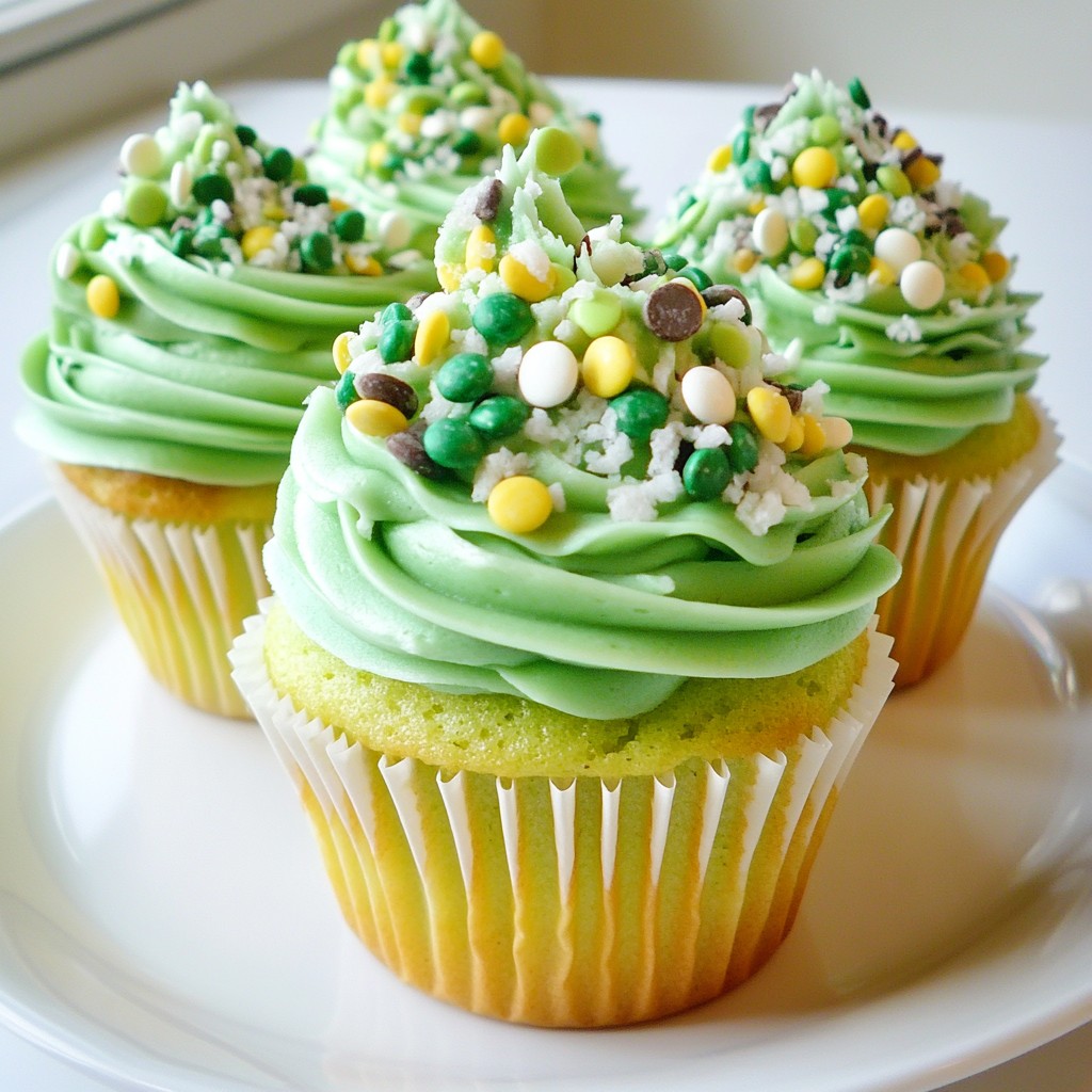 Shamrock Shake Cupcakes Delightful Minty Treat