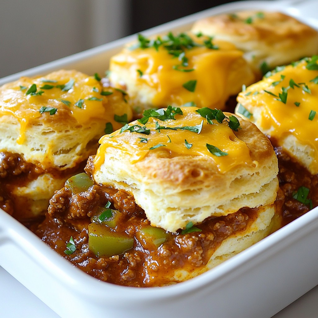 Sloppy Joe Biscuit Casserole Easy and Delicious Meal
