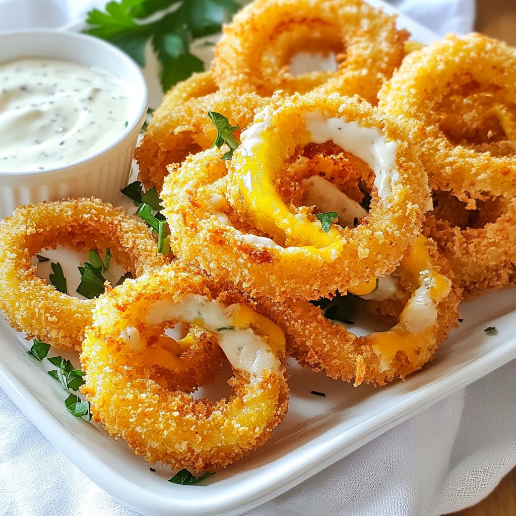 Jalapeño Popper Onion Rings Tasty and Crunchy Snack