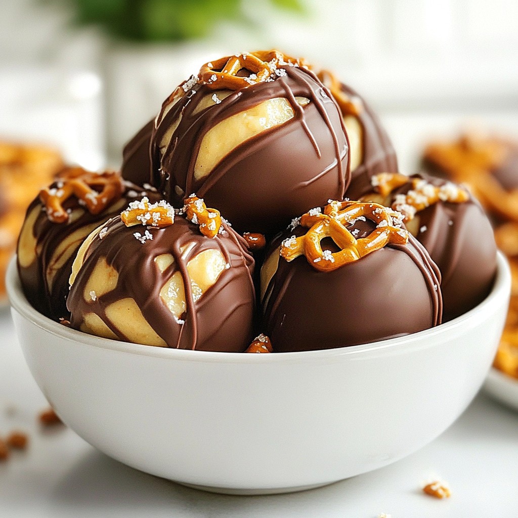 Salted Caramel Pretzel Cheesecake Balls Delightful Treat