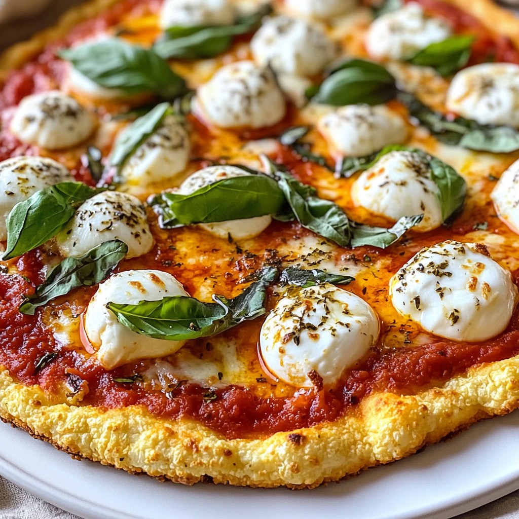Cauliflower Crust Margherita Pizza Easy Homemade Delight