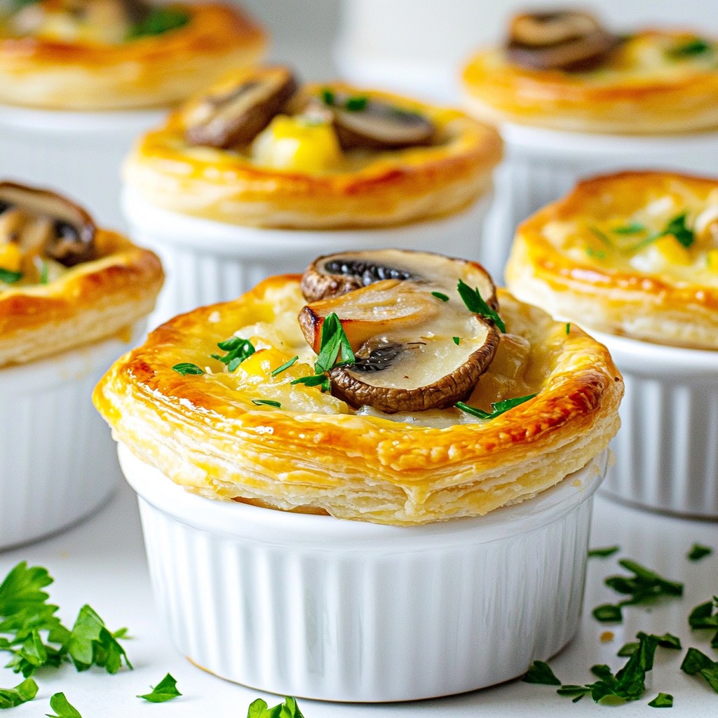 Savory Mini Mushroom Gruyère Pot Pies Delight
