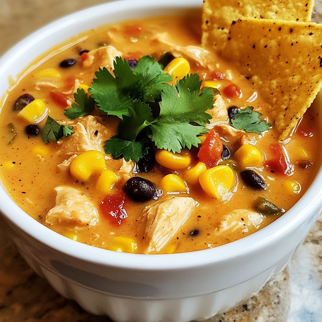 Creamy Southwest Chicken Soup Flavorful and Easy Recipe