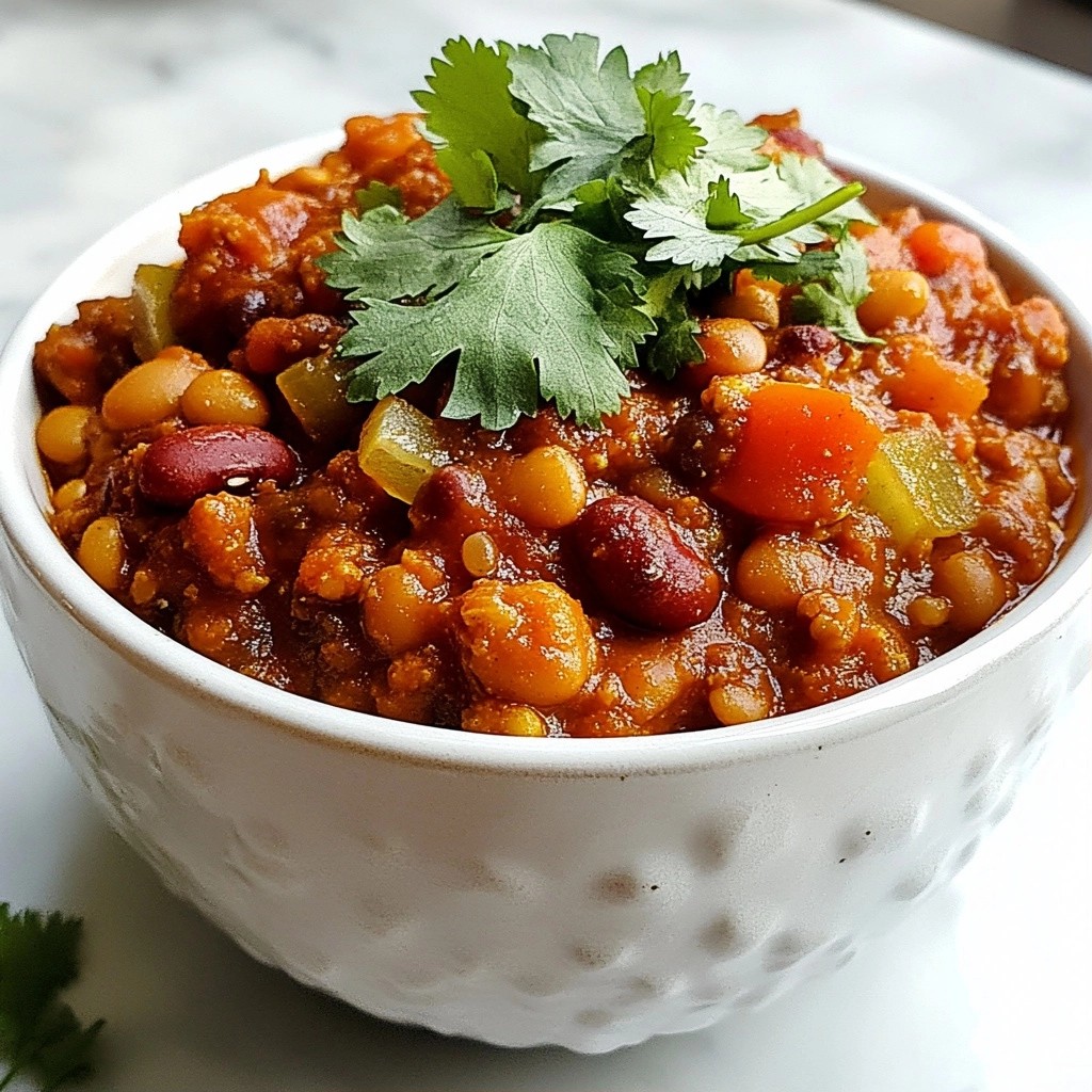 Smoky Red Lentil and Tomato Chili Hearty Flavorful Dish