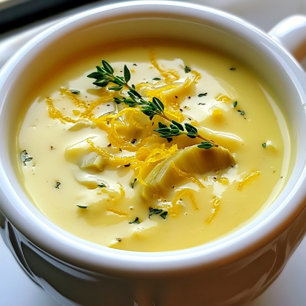 Creamy Lemon Artichoke Soup with Thyme Delight