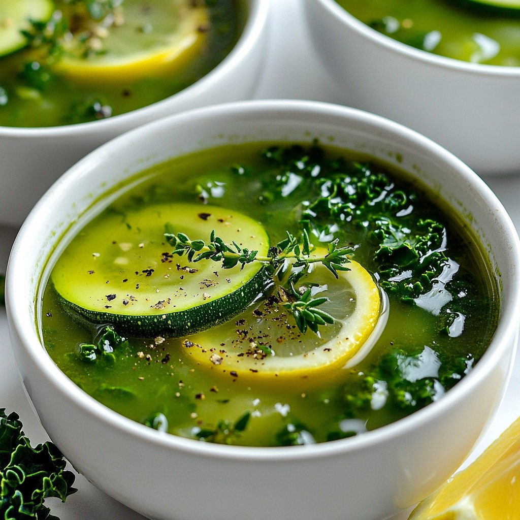 Detox Green Vegetable Broth Nourishing Healing Soup