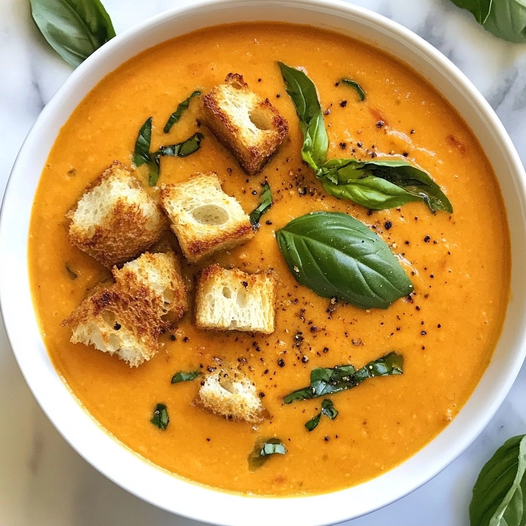 Creamy Tomato and Basil Soup Simple Comfort Recipe