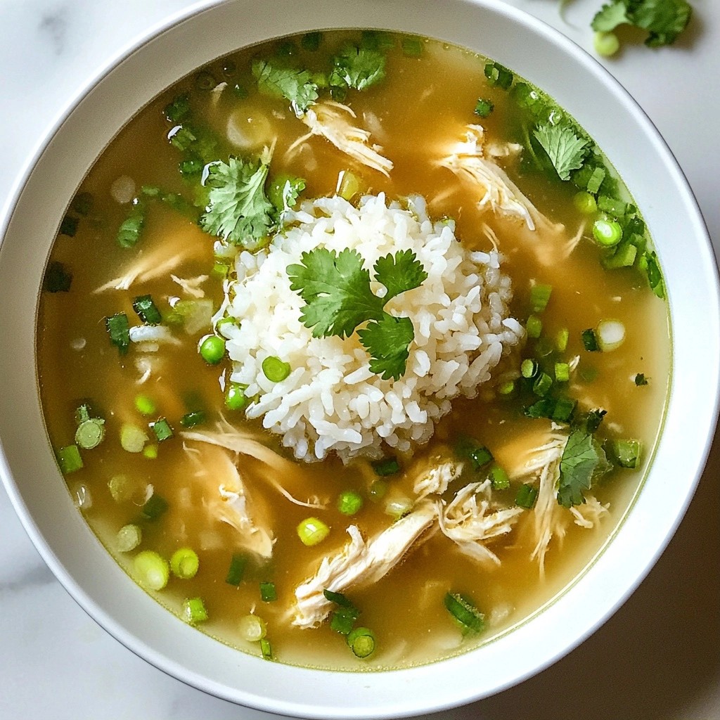 Ginger Scallion Chicken Soup with Jasmine Rice Delight