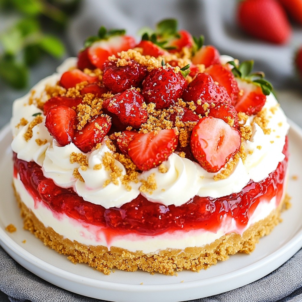 Strawberry Crunch Cheesecake Simple and Tasty Recipe