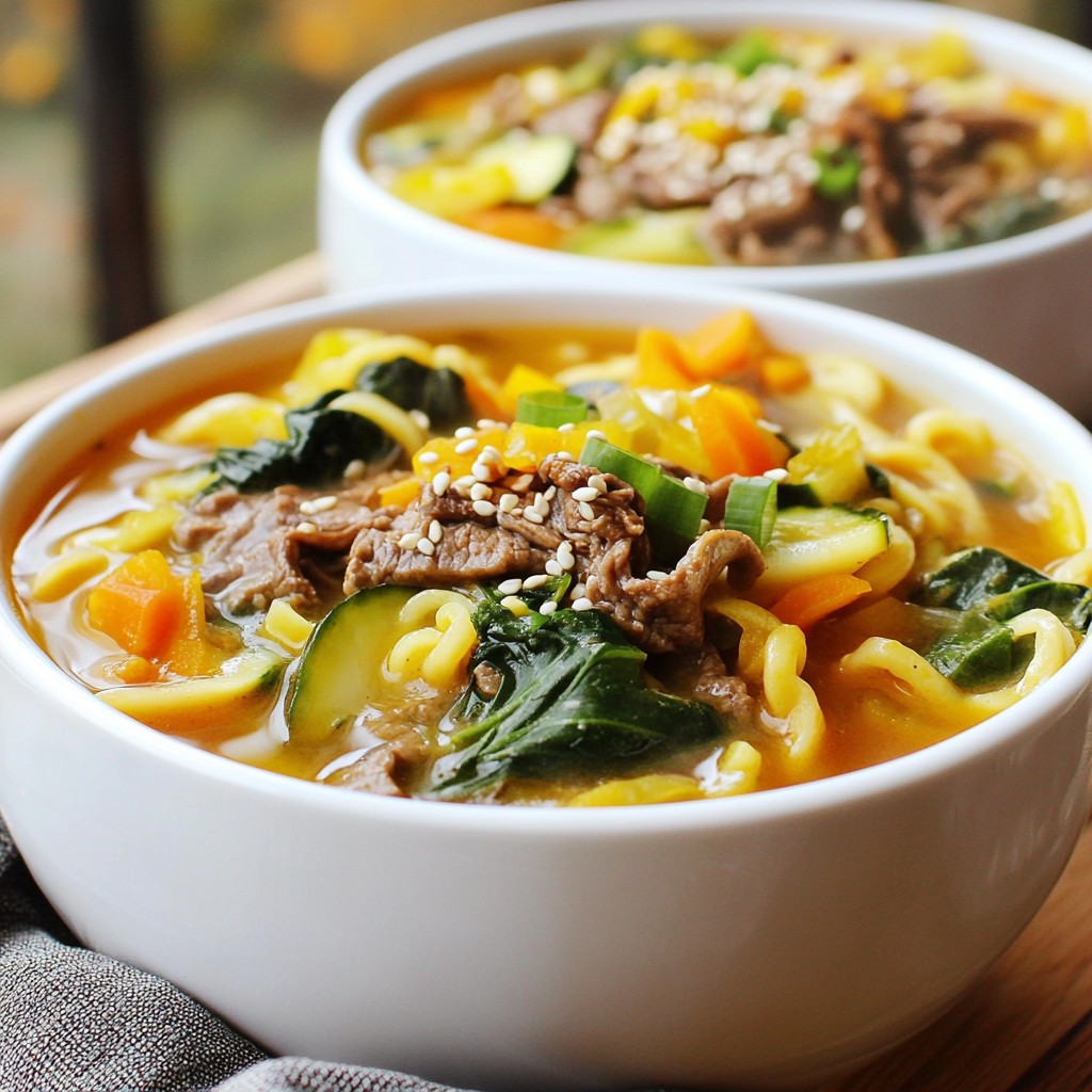 Korean Winter Noodle Soup Comforting and Warm Bowl