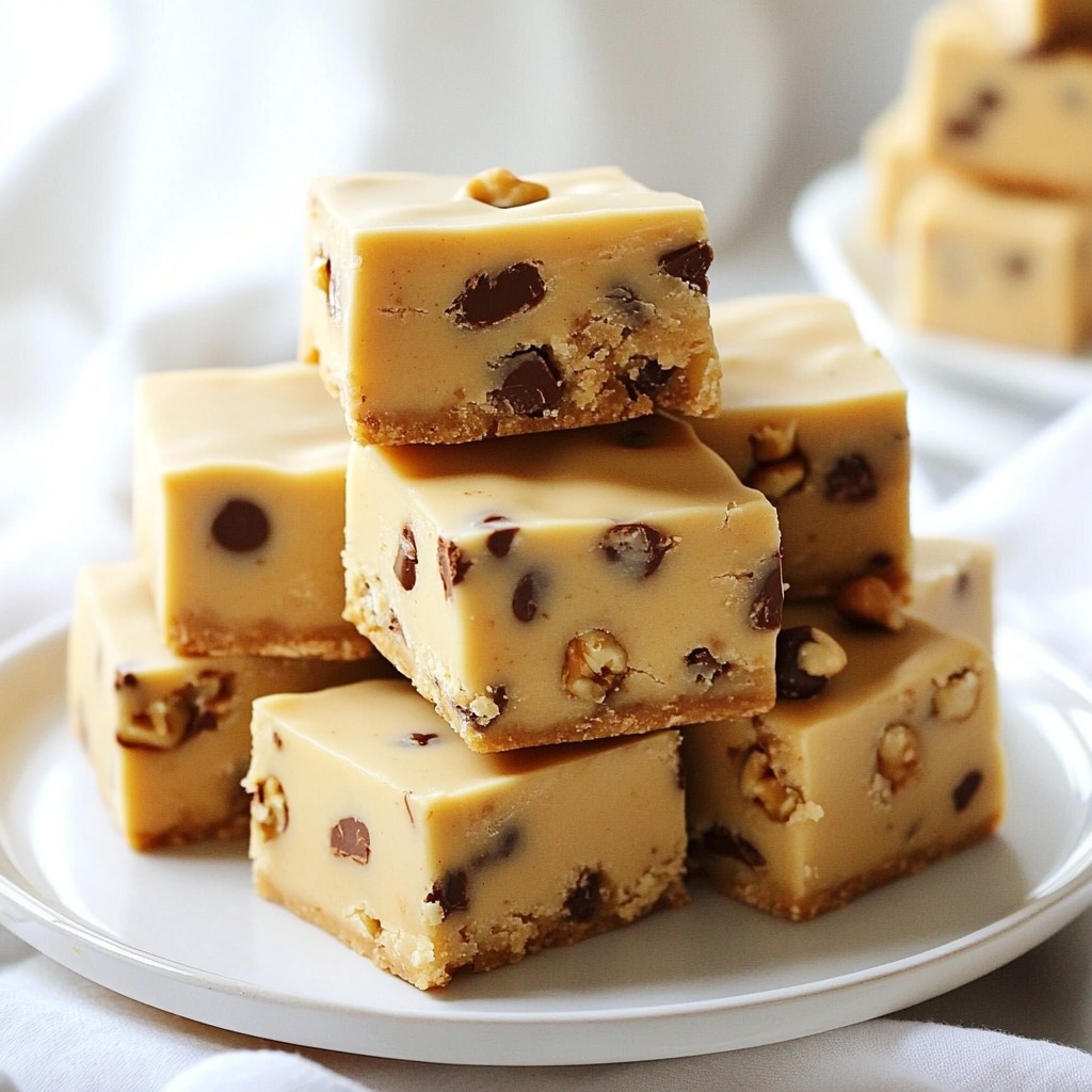 Chocolate Chip Cookie Dough Fudge Delightful Treat