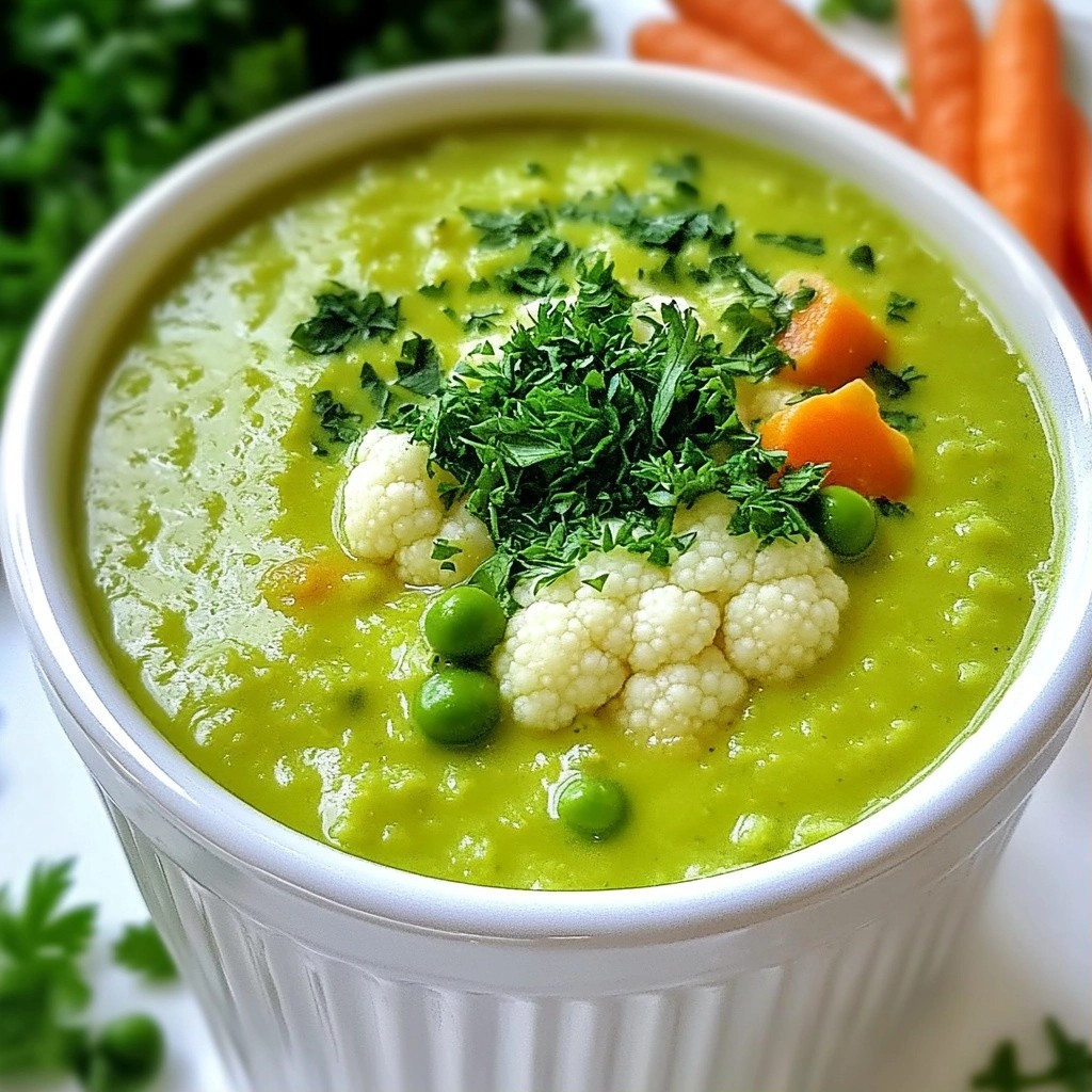 Healthy Cauliflower and Pea Broth Flavor Boost