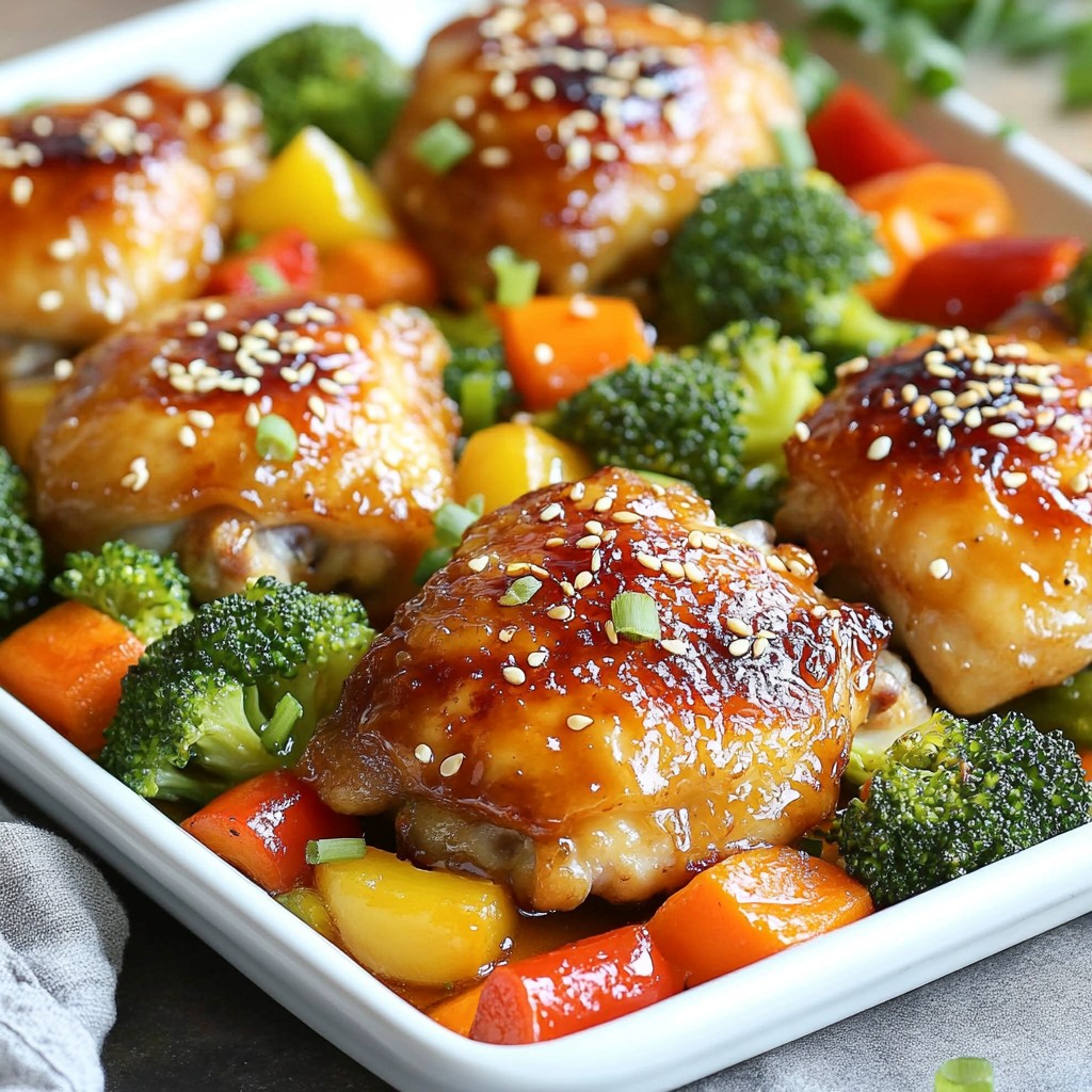 Sheet Pan Honey Garlic Chicken & Veggies Delight