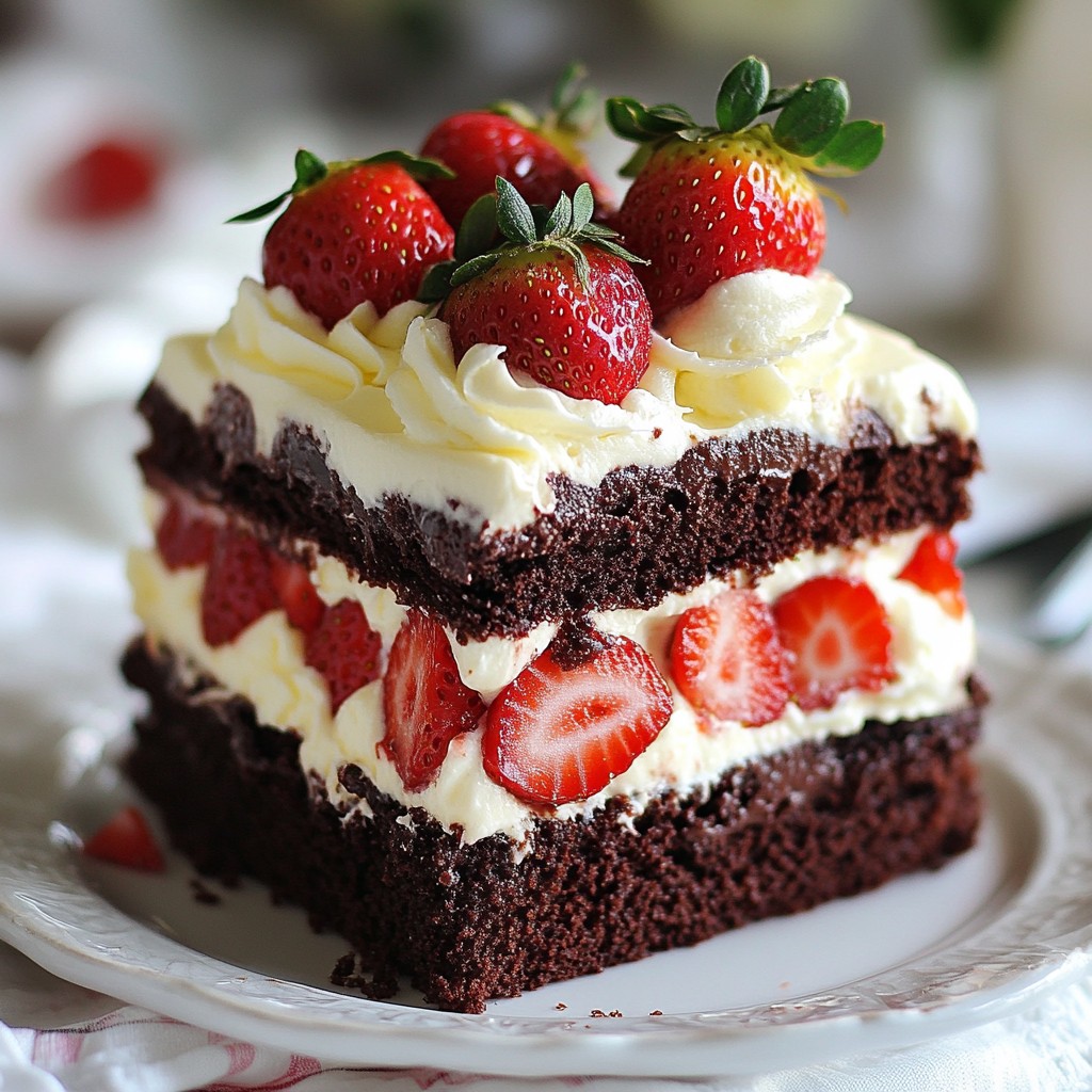 Chocolate Cake with Strawberry Filling Delightful Recipe
