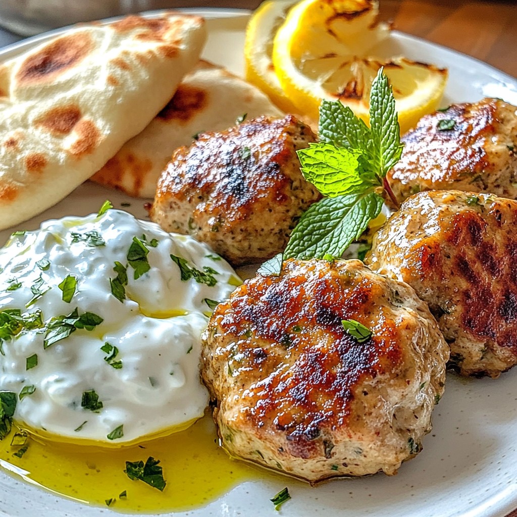 Juicy Chicken Kofta with Garlic Yogurt Delight