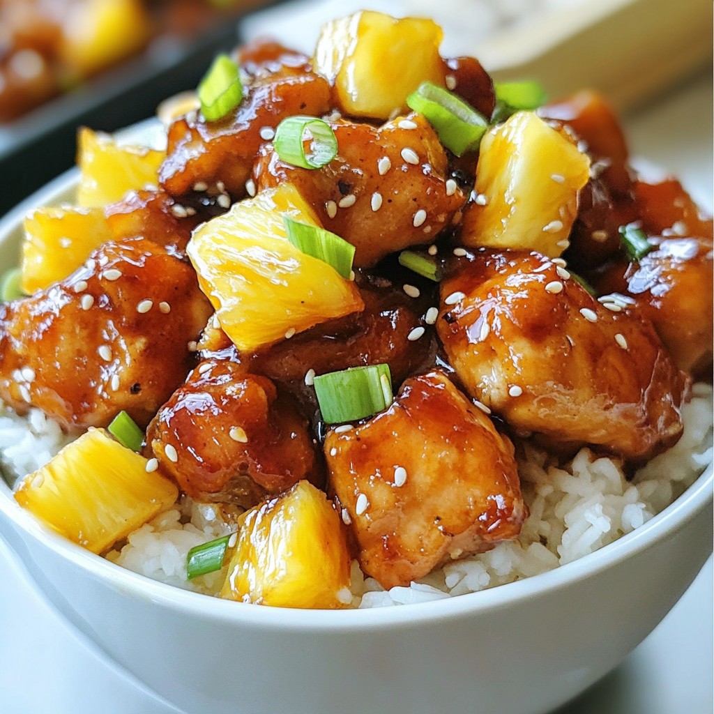 Sweet & Sticky Pineapple Bourbon Chicken Delight