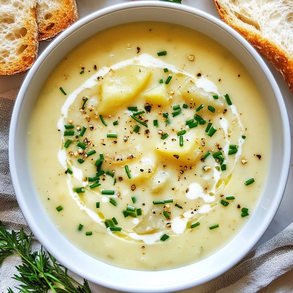 Creamy Soup Garlic Parmesan Potato Bisque Delight