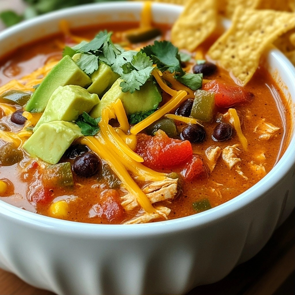 Spicy Chicken Taco Soup with Beans Flavorful Meal