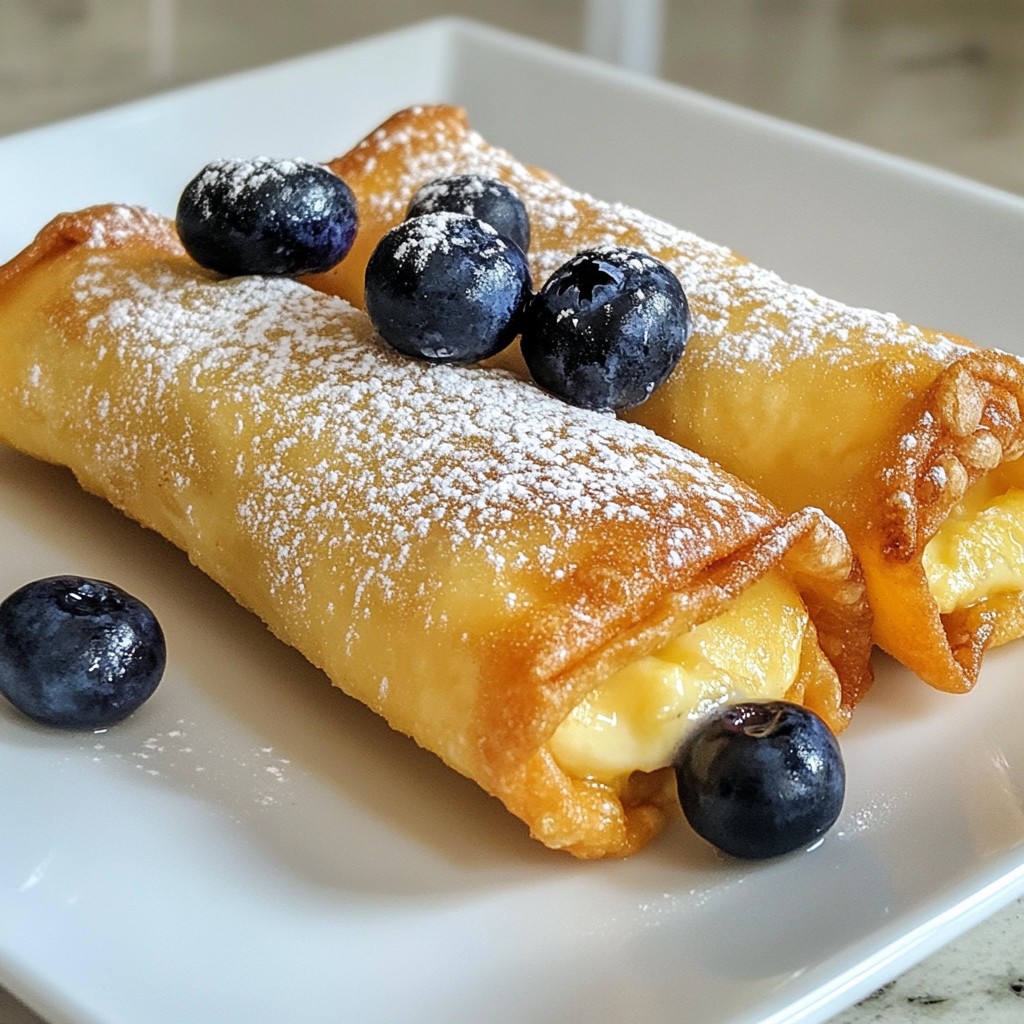 Blueberry Cream Cheese Egg Rolls Tasty and Simple Snack