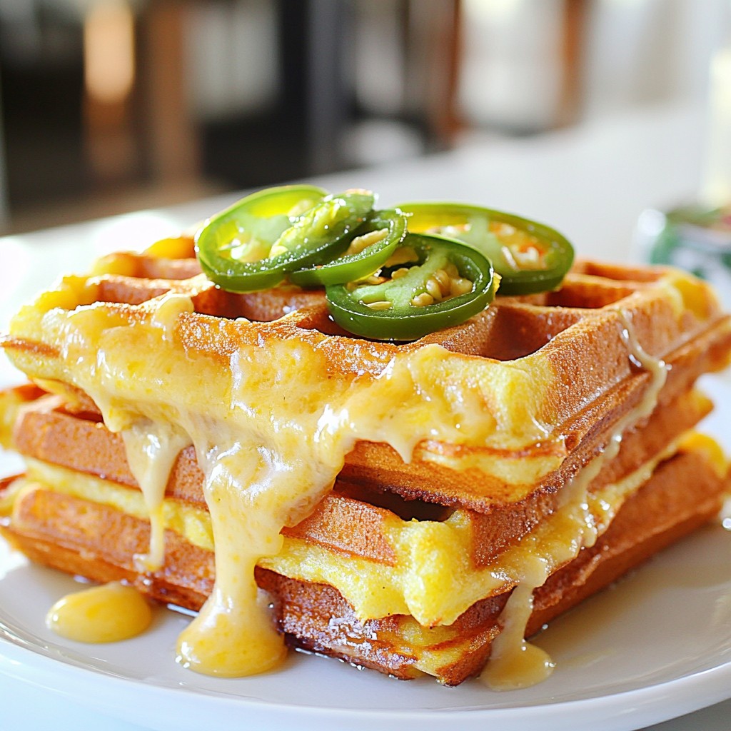 Cheddar Jalapeño Cornbread Waffles Savory and Tasty Dish