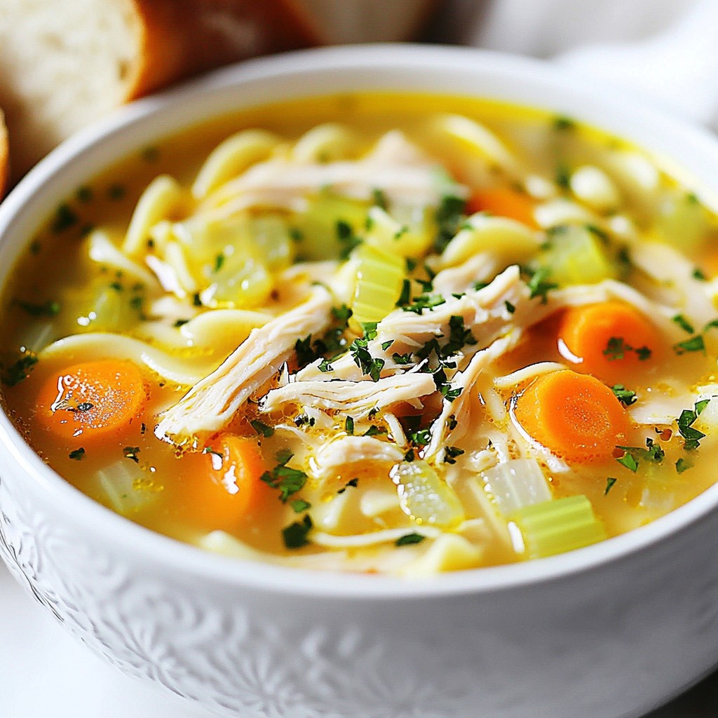 Classic Chicken Noodle Soup Comforting and Easy Dish