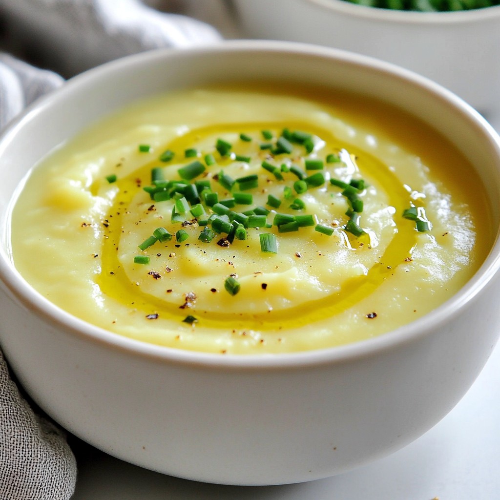 Creamy Potato Leek Soup with Chives Delight