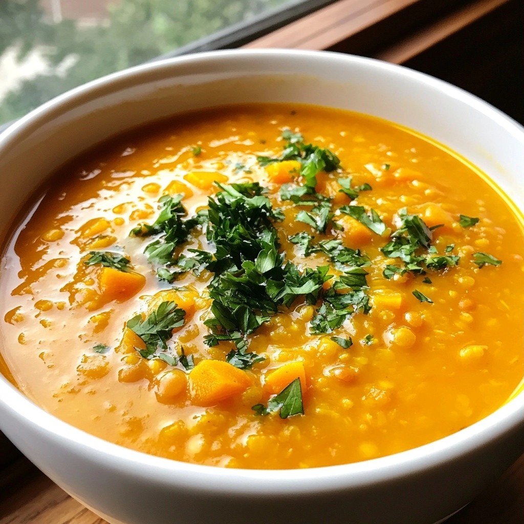 Healthy Red Lentil and Carrot Broth Nourishing Recipe