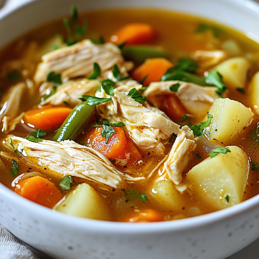 Hearty Chicken and Vegetable Stew Flavorful Comfort Food