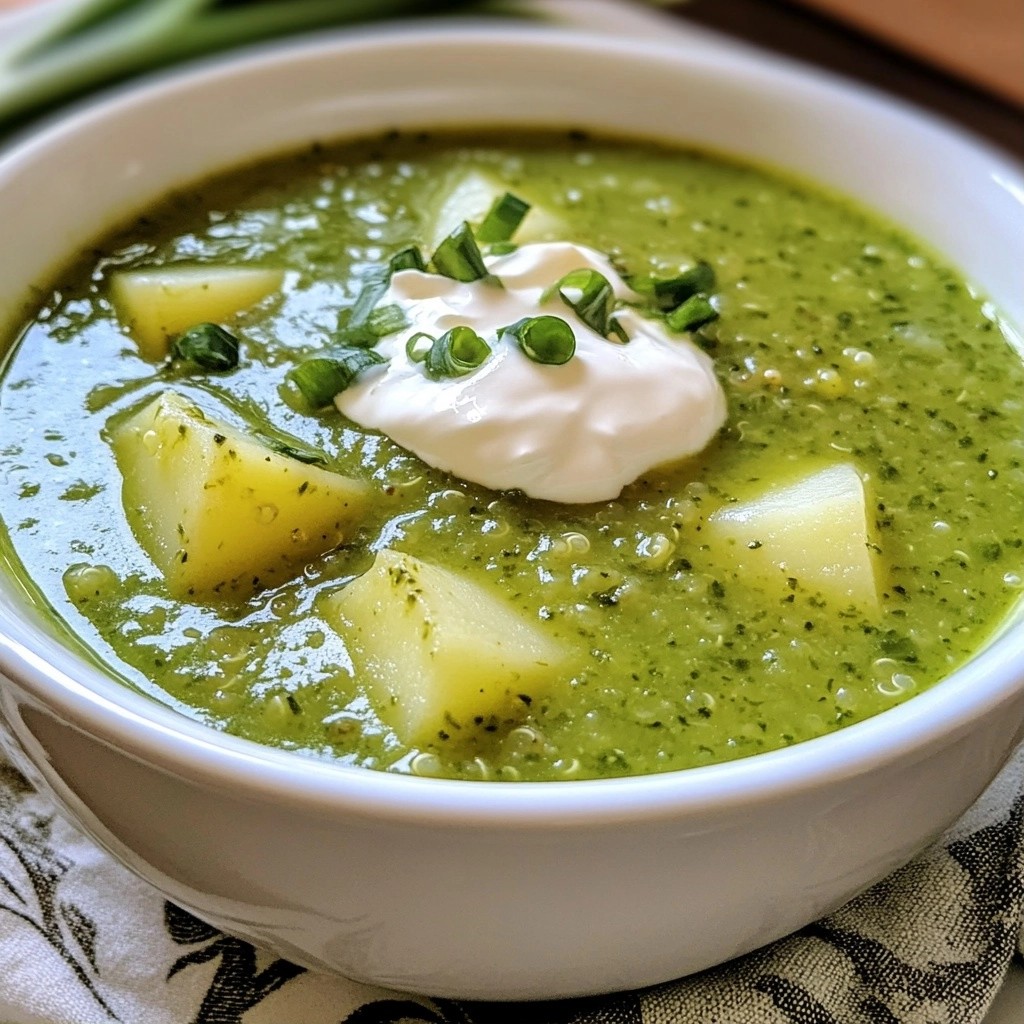 Healthy Spinach and Leek Soup with Quinoa Recipe