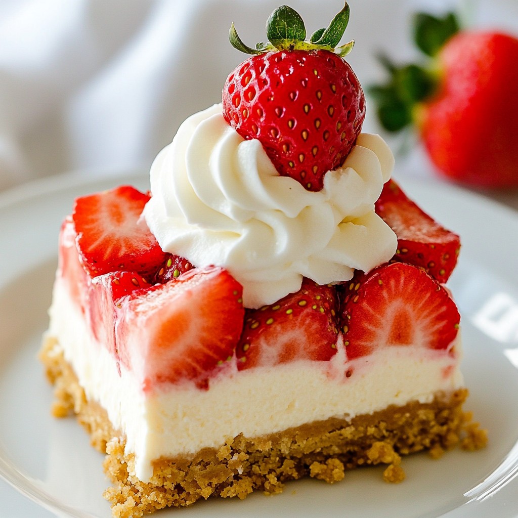 Strawberry Shortcake Cheesecake Bars Delightful Treat