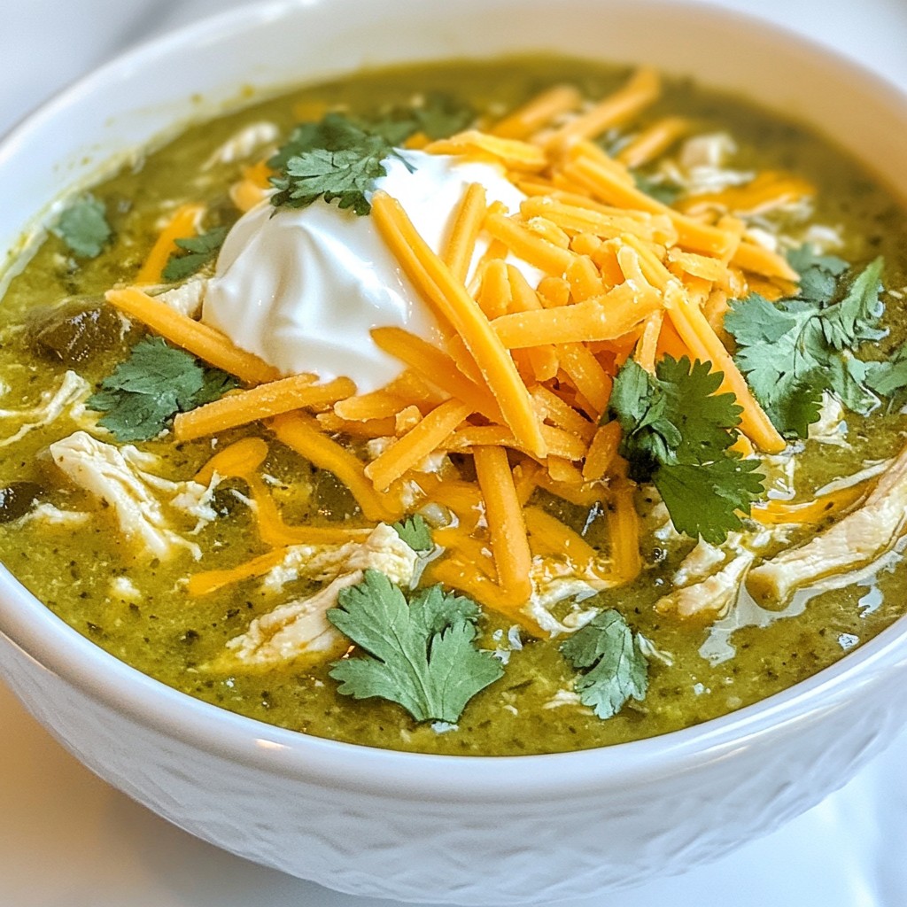 Green Chili Chicken Enchilada Soup Flavorful Delight