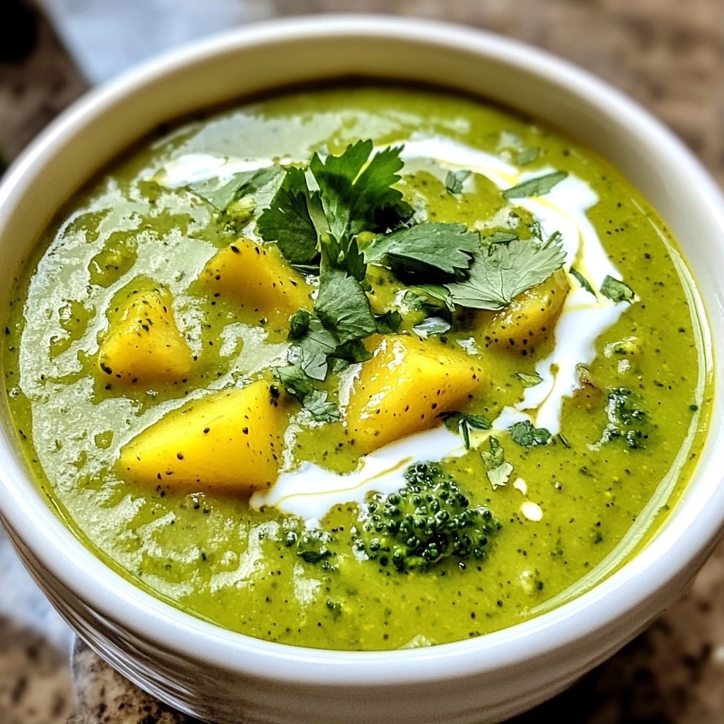 Healthy Broccoli and Ginger Soup with Turmeric Recipe