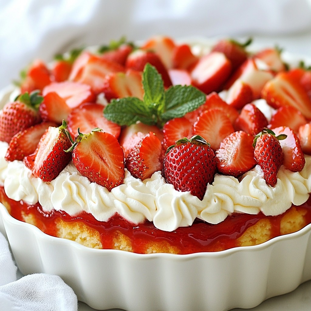 Quick Strawberry Shortcake Poke Cake Easy and Delicious