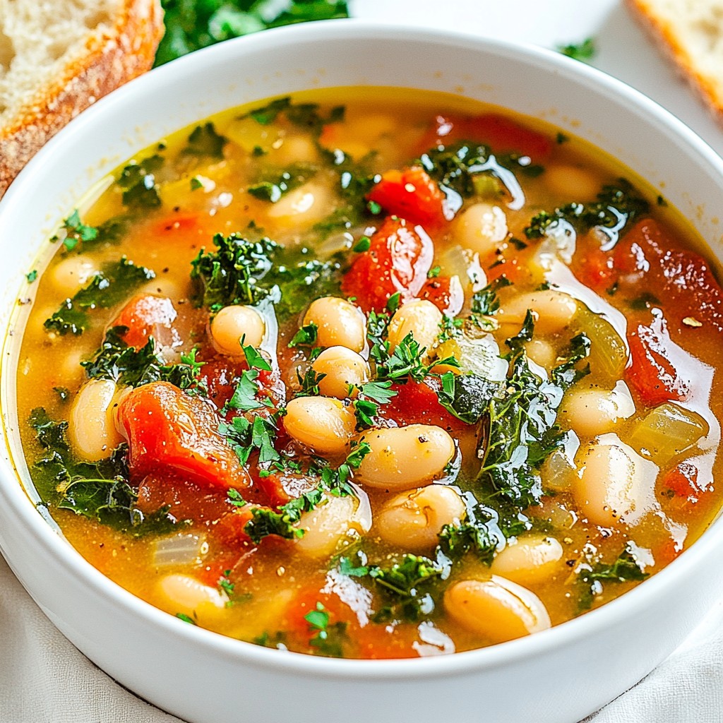 Cozy Tuscan White Bean Soup Hearty Comfort Meal