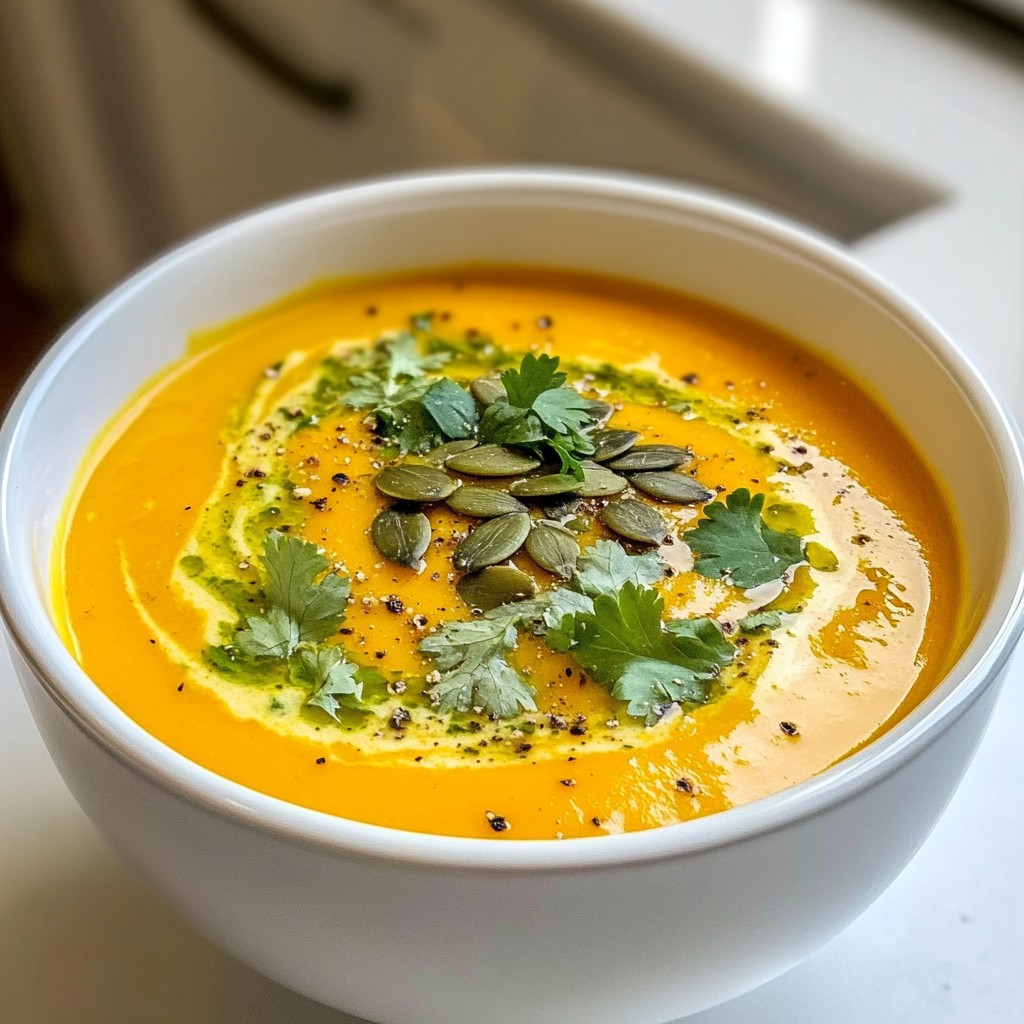 Silky Pumpkin Soup Comforting and Creamy Delight