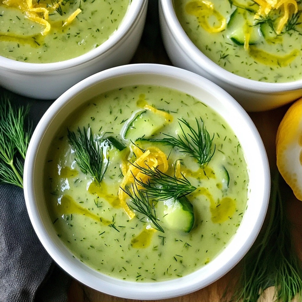 Creamy Cucumber and Dill Soup Deliciously Simple Recipe