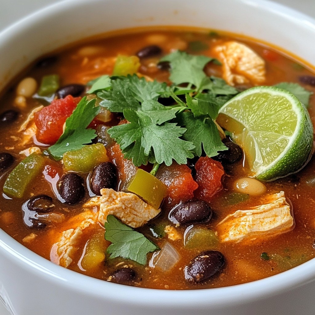 Savory White Chicken and Black Bean Chili Recipe