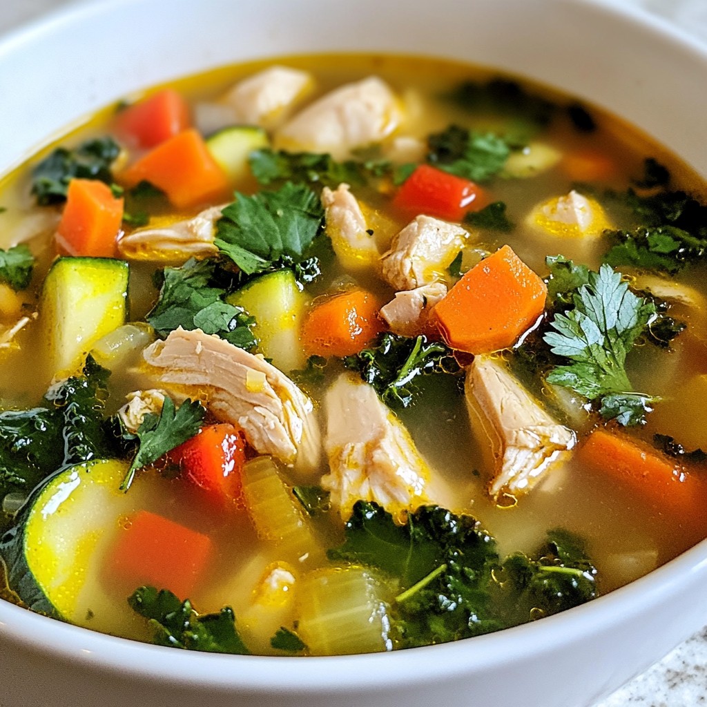 Chicken and Vegetable Soup with Ginger Comfort Dish