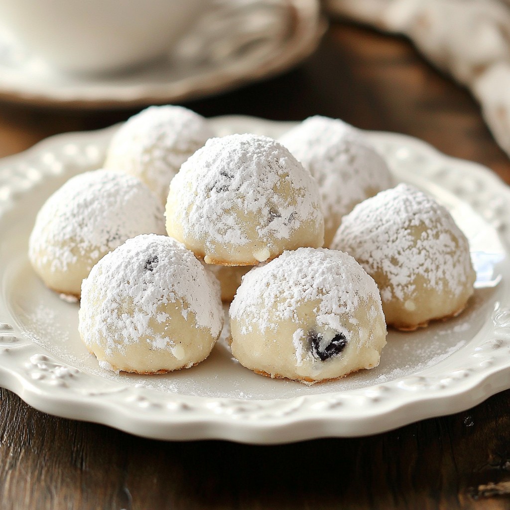 Blueberry Almond Snowball Cookies Delightful Treats