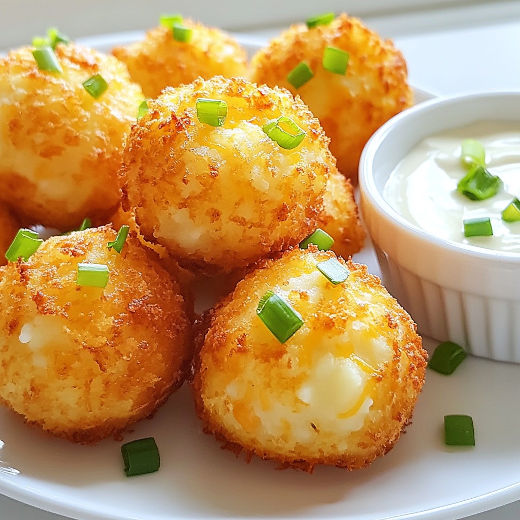 Air Fryer Cheesy Mashed Potato Balls Crispy Delight