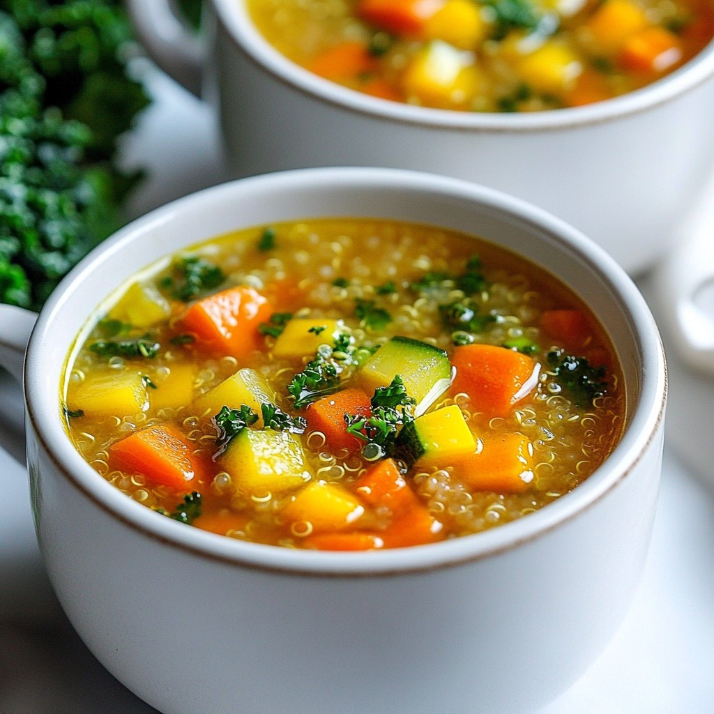 Healthy Quinoa and Vegetable Broth Nourishing Meal
