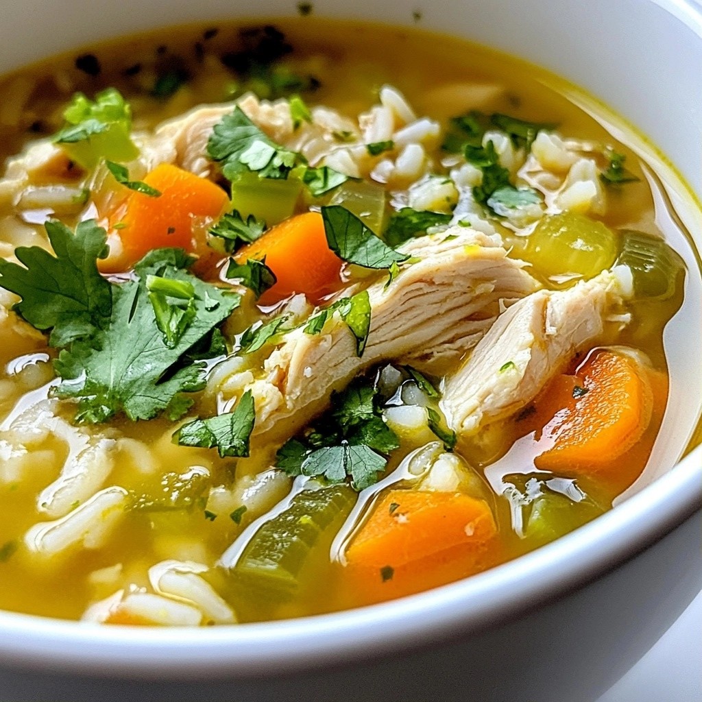 Zesty Lime Chicken and Rice Soup Savory Comfort Bowl
