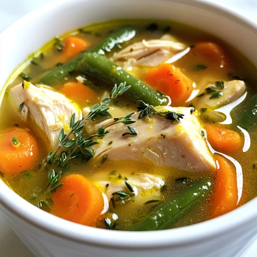 Chicken Soup with Lemon Thyme and Vegetables Recipe