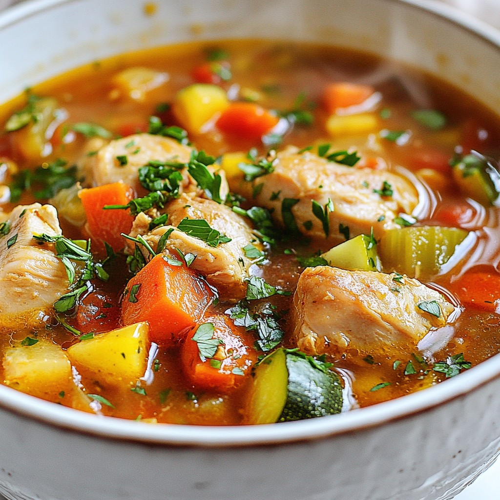 Hearty Chicken and Vegetable Stew Comforting Meal Idea